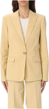 Pinko Equilibrato Blazer - Dames - Blazers - Geel - L - Leer - Jassen