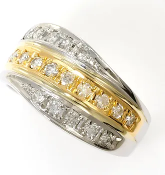 C&A Platinum Yellow Gold Yellow Gold (18K) Platinum 900 Band Ring (Pre-Owned)