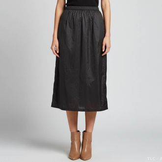 Maison Margiela Maison Martin Margiela Black Taffeta Midi Skirt