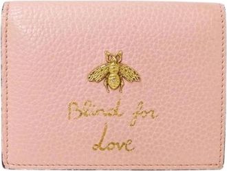 Gucci Pre-owned Vintage Bi-fold Portemonnee - Dames - Vintage Accessoires - Roze - ONE Size - Leer - Vintage