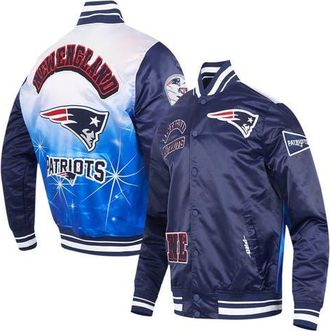 Pro Standard Mens Pro Standard Navy New England Patriots Sublimated Satin Full-Snap Jacket at Nordstrom, Size Xx-Large
