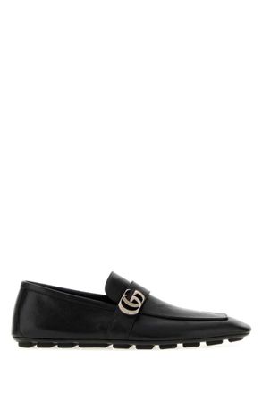 Gucci Black Leather Loafers
