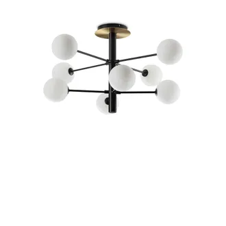 Ideal Lux Ideal Lux - Plafoniera Contemporanea Cosmopolitan Metallo Nero 8 Luci G9 15w 3000k Ip20