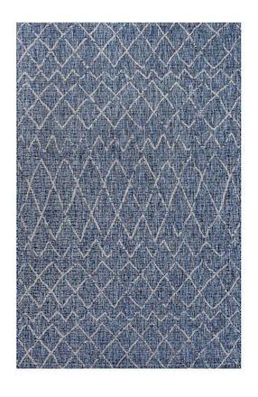 Jonathan Y Designs Madaba Moroccan Trellis Indoor/Outdoor Area Rug in Navy/light Gray at Nordstrom, Size 2Ft 0In X 8Ft 0In
