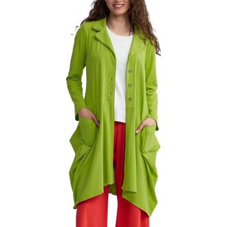 Luukaa D'Celli Liora Voluminous Jersey Jacket in Lime at Nordstrom, Size 18