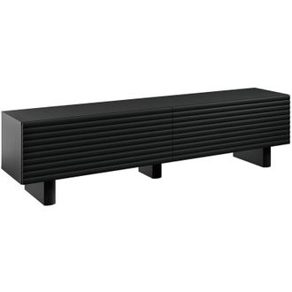 Vente-Unique Vente-unique - Mobile tv con 2 ante in mdf 180 cm Nero - ludima