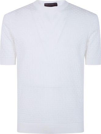 FILIPPO DE LAURENTIIS Short Sleeves Round Neck Sweater