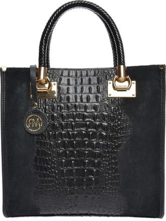 Roberta M Zwart Rundleer Tas