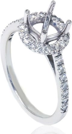 Pompeii3 1/3ct Halo Diamond Ring Setting 14K White Gold Size Selectable