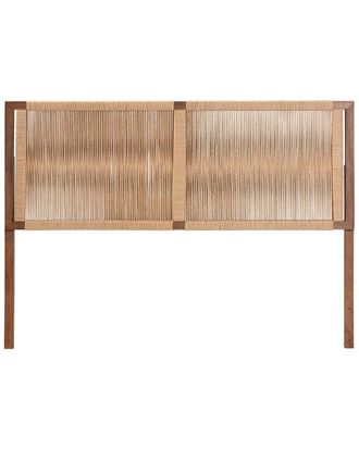 Baxton Studio Holitz Modern Bohemian Bayur Wood Queen Size Headboard