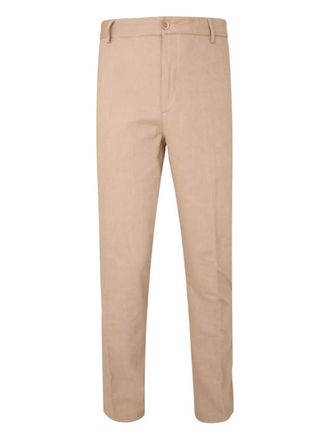 120% Lino button trousers - men - Cotton/Elastane - 50 - Neutrals