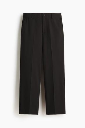 H&M Relaxed Fit Trousers in Black at Nordstrom, Size Xx-Large