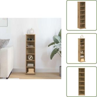vidaXL The Living Store Mobile Porta CD Artigianale 21x20x88 cm Legno Multistrato - Armadio per dischi