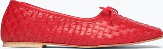 Freda Salvador Womens Jada Square Toe Ballet Flat In Red