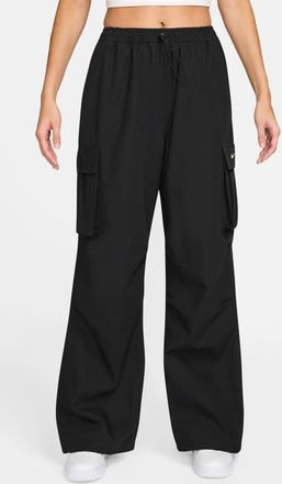 Nike Sportswear Loose Woven Cargo Pants in Black/Sail at Nordstrom, Size Xx-Large