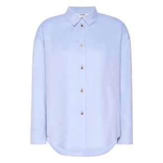 Max Mara Dames, Blouses & Shirts, Blauw, Maat: S Leer