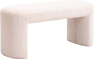 Nordlys Banco estilo escandinavo en terciopelo Beige