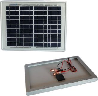 Trade Shop Trade Shop - Panel Solar M&oacute;dulo Fotovoltaico 20watt 12v C&eacute;lulas De Silicio Abrazaderas De La Bater&iacute;a