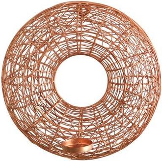 Nearly Natural 11-in Wired Copper Circle Wall Sconce Candle Holder at Nordstrom
