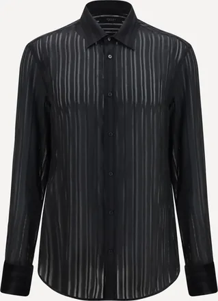 Gucci Camicia in garza di seta a righe Man 15.75