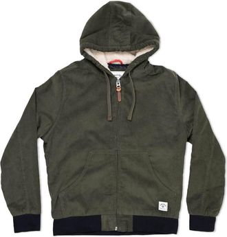 Iron And Resin Mens Corduroy Bunker Hoodie In Green