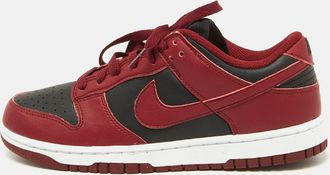Nike Red/black Leather Dunk Low Top team Red Sneakers