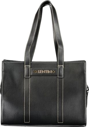 Mario Valentino Black Polyurethane Womens Bag with Shoulder Straps and Womens Pockets