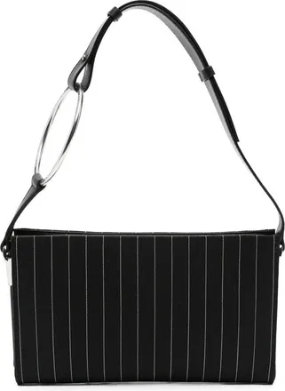 Dondup Pinstripe-pattern Ring-detail Tote Bag