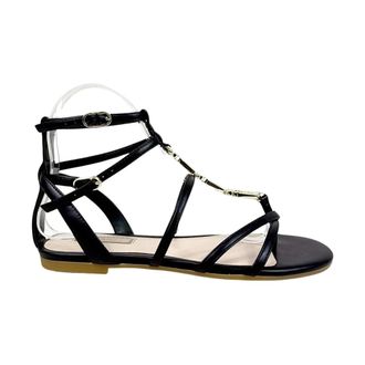 Liu Jo Flat Sandals, female, Black, Size: 10 US Sandy 09 Sandal