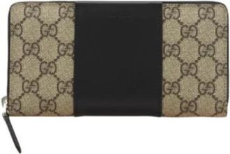 Gucci Pre-owned Long wallet (bi-fold) - Dames - Vintage Accessoires - Beige - ONE Size - Leer - Vintage