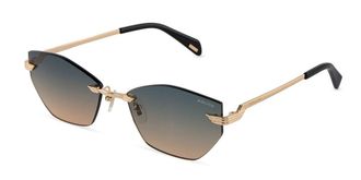 Police SPLU10 ELECTRA 2 300J Womens Sunglasses Gold Size 58