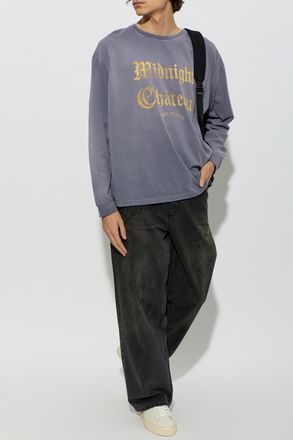 Duke and Dexter Long Sleeve T-shirt, Mens, Purple
