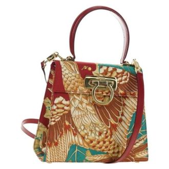 Ferragamo Pre-owned Hand Bag - Dames - Pre-owned - Veelkleurig - Maat: ONE Size Leer