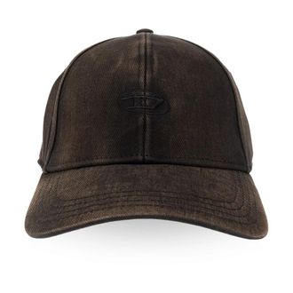 Diesel C-Run-Wash baseball cap - Heren - Petten - Zwart - M - Katoen - Accessoires