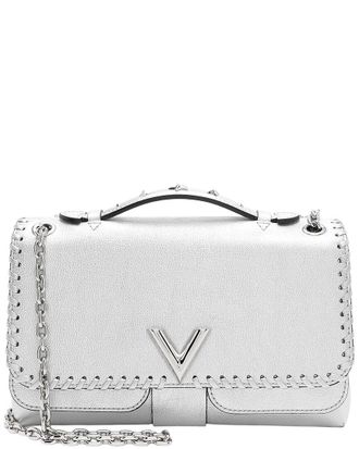 Louis Vuitton Silver Metallic Leather Braided Very Chain Bag (Authentic Pre-Loved)