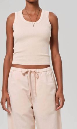 Citizens Of Humanity Inez Waffle Tank Top In Shrimp