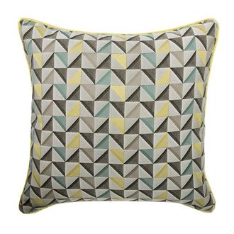 OEM Funda De Almohada De Seda Jacquard Amarilla De 50 X 50 Cm Con Cremallera, Funda De Coj&iacute;n Moderna Para Sof&aacute; Con Estampado Geom&eacute;trico Y Efecto Ondulado