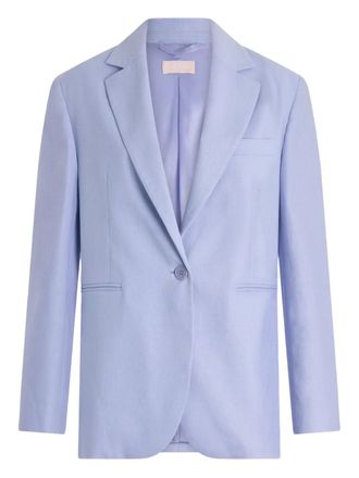Liu Jo single-breasted blazer - women - Polyester/Flax/Cotton - 38 - Purple