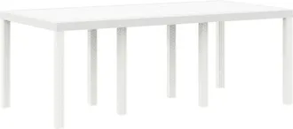 vidaXL Mesa de Jardín Blanco 200 x 100 x 73 cm ratán sintético Vidaxl