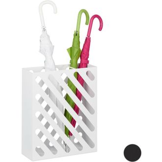 Relaxdays Relaxdays - Parag&uuml;ero Rectangular Xl, Soporte Paraguas Moderno, Acero, 48 X 40 X 15cm, Blanco