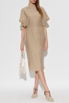 Jacquemus Dress With A Back Slit, Womens, Beige