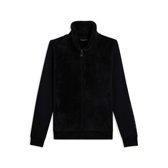 Freddy Felpa con zip, collo e fronte in sherpa, logo borchie