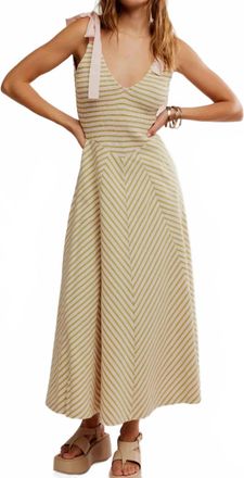 Free People Cecelia Midi Dress In Palma Combo
