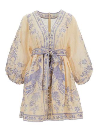 Zimmermann Indra Linen Mini Dress