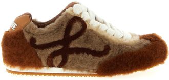 Loewe Brown Lamb Leather Low Top Womens Sneakers
