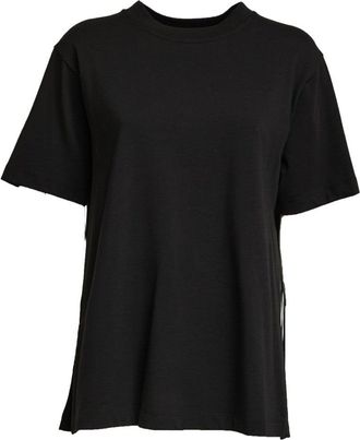 Sportmax Top Teatino Jersey T-Shirt With Textured Fringe Detail