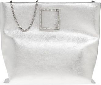 Roger Vivier Trompette clutch - Dames - Clutches - Grijs - ONE Size - Leer - Tassen
