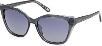 Skechers SE00154 Polarized 92D Womens Sunglasses Blue Size 55