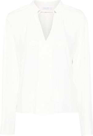 Patrizia Pepe cufflink-detail blouse - White
