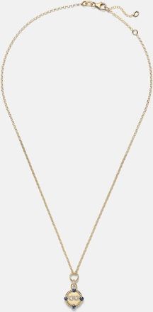 Foundrae Infinite Gratitude 18kt gold necklace with diamonds and sapphires